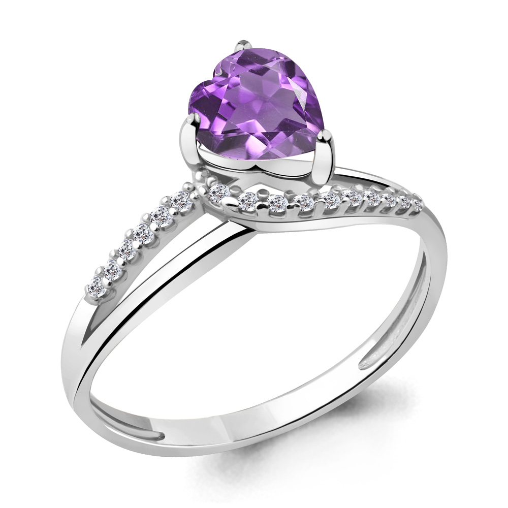 

Кольцо из серебра с аметистом р. 18,5 Aquamarine 6519104А_925_р, 6519104А_925_р