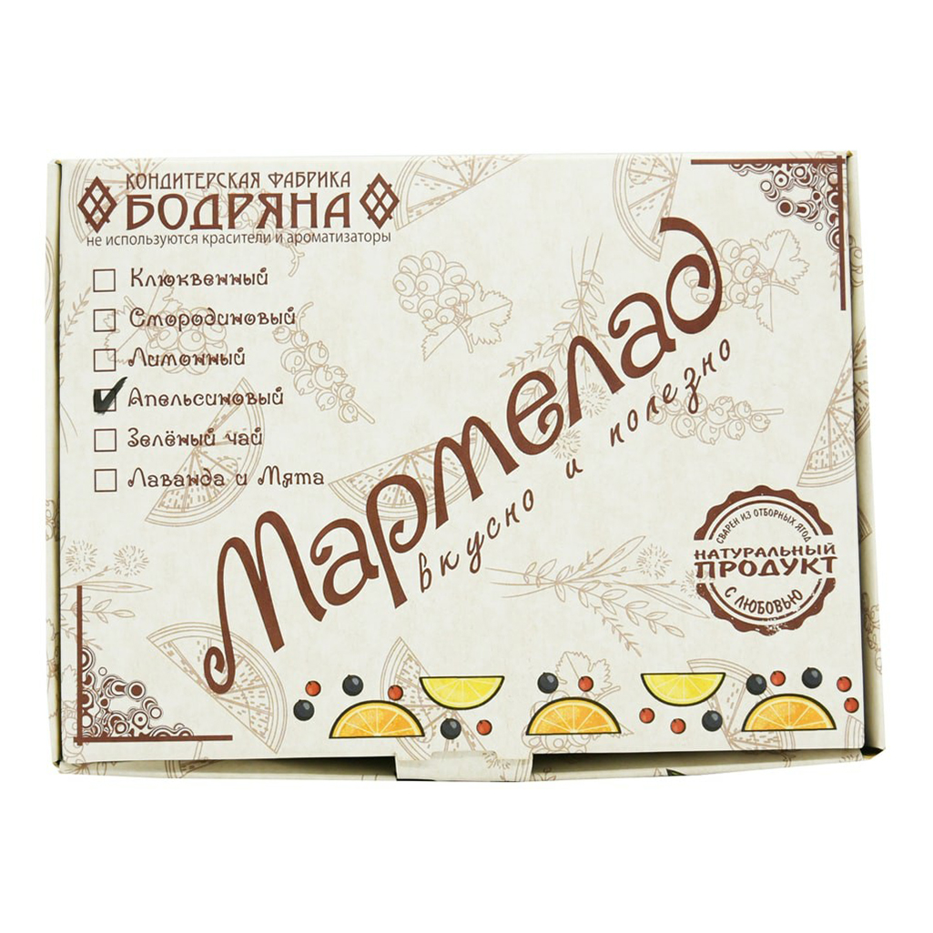 

Мармелад Бодряна Апельсиновый 180 г