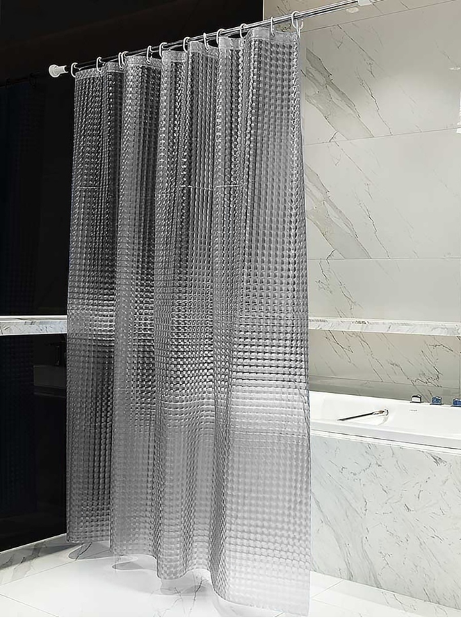 фото Штора для ванны с объемным рисунком 3d шторка для ванны прозрачная 180 х 180 bodom