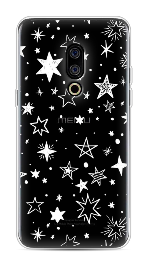 

Чехол Awog на Meizu 15 "Звездочки графика белая", Прозрачный;белый, 72650-7