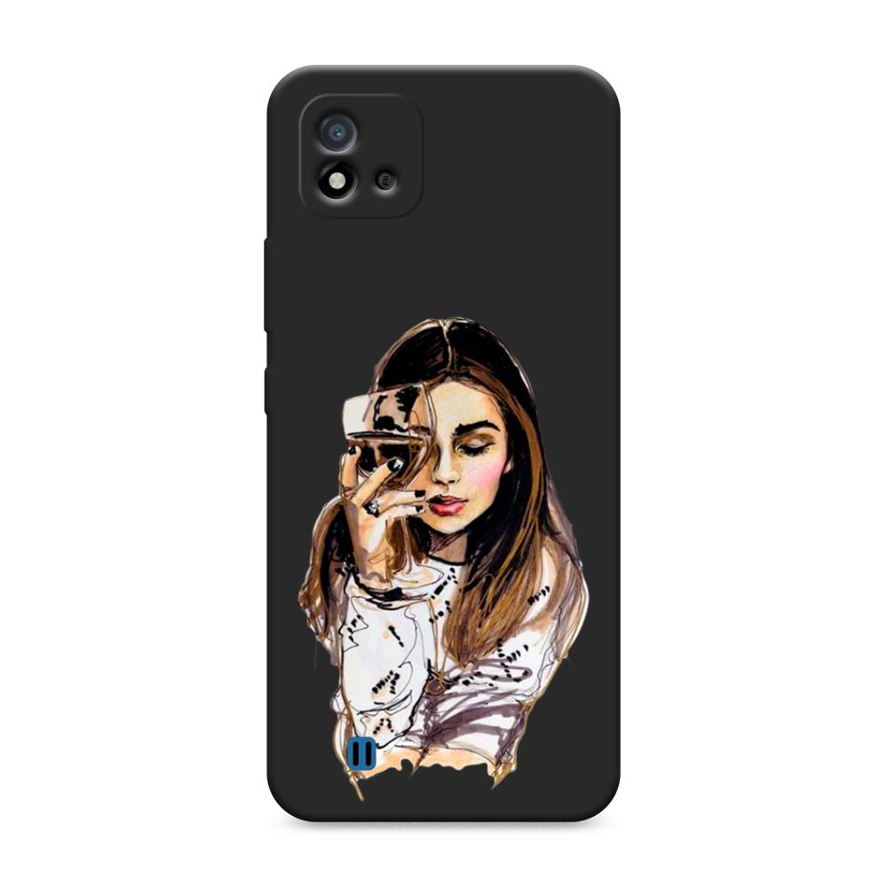 

Чехол Awog на Realme C11 (2021) "Девушка с бокалом", Разноцветный, 257552-1