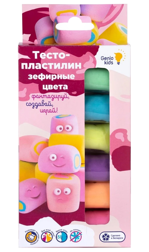 

Тесто-пластилин Genio Kids Зефирные цвета 6 цветов