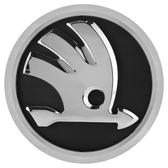 

Эмблема Skoda VAG 5J0853621AUL, Черный;хром
