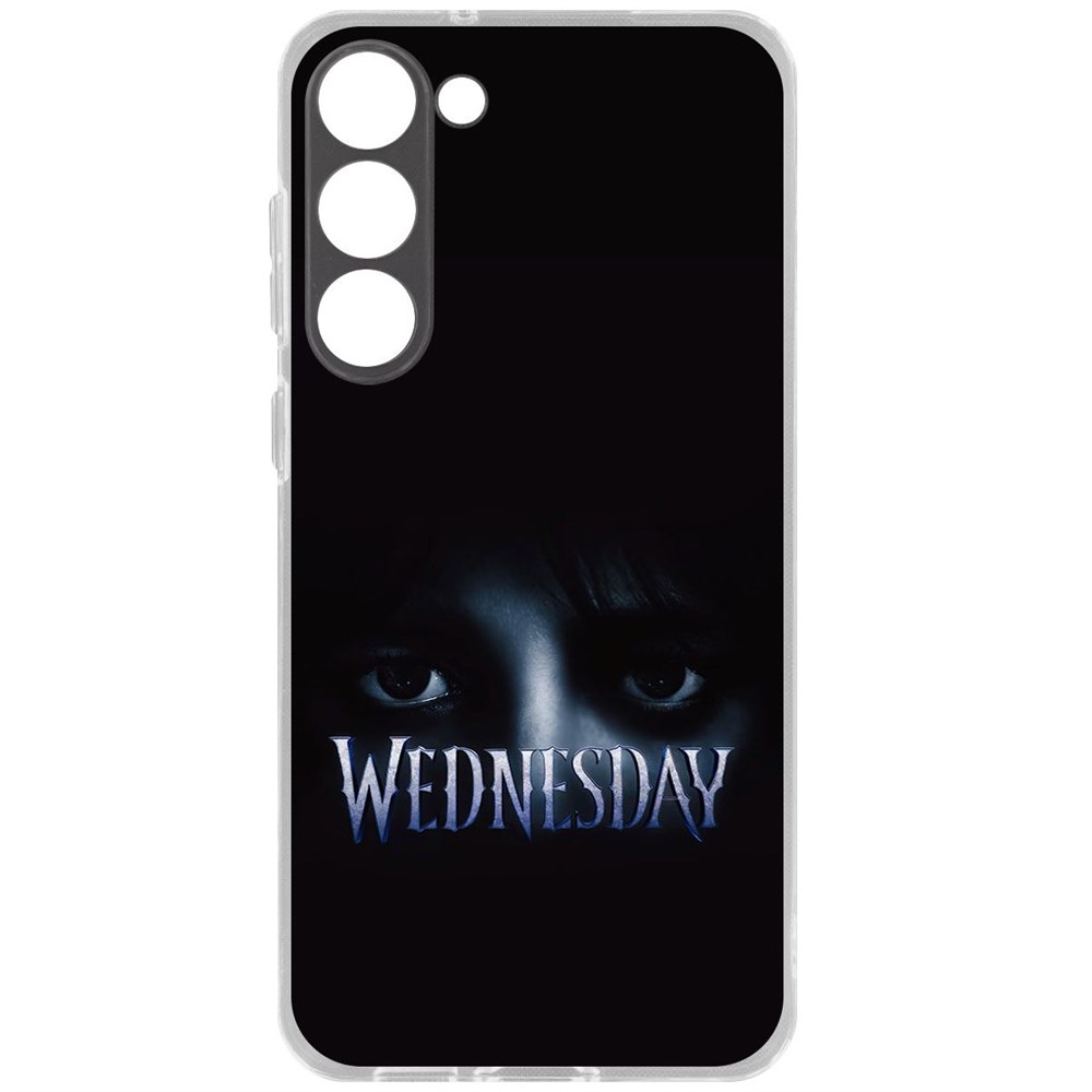 

Чехол-накладка Krutoff Clear Case Уэнсдей Аддамс - Логотип для Samsung Galaxy S23+, Прозрачный
