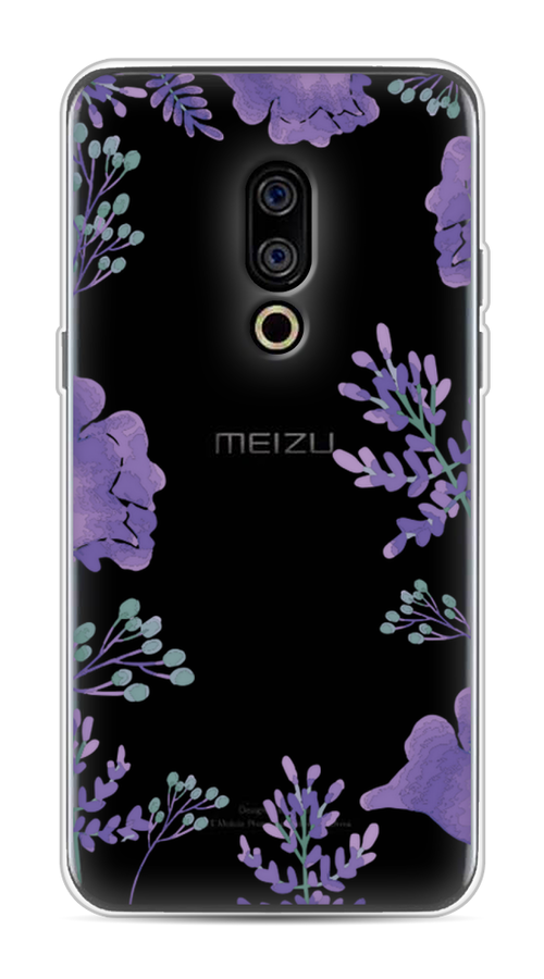

Чехол Awog на Meizu 15 "Сиреневая цветочная рамка", Прозрачный;фиолетовый, 72650-8