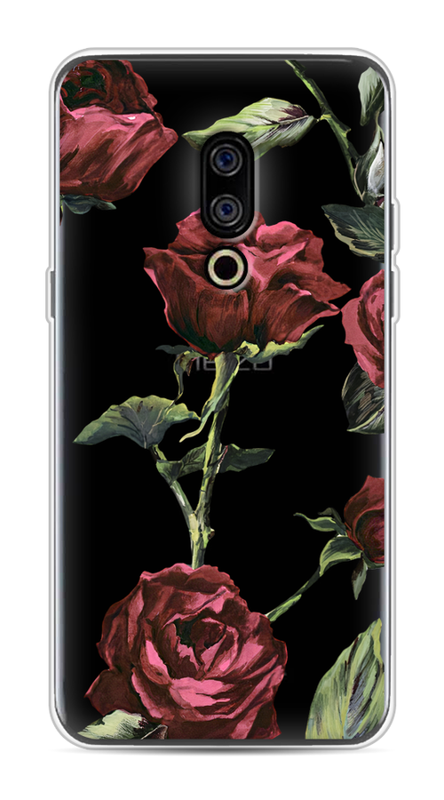

Чехол Awog на Meizu 15 "Бордовые розы фон", Красный, 72650-8