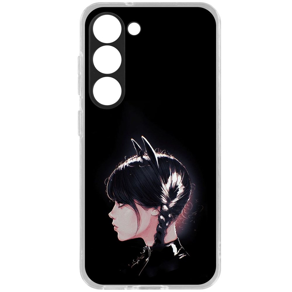 

Чехол-накладка Krutoff Clear Case Уэнсдей Аддамс - Кошка Уэнсдей для Samsung Galaxy S23, Прозрачный