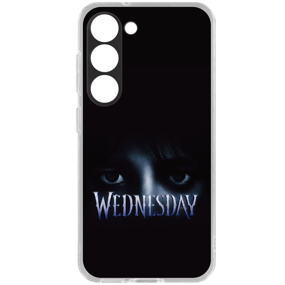 

Чехол-накладка Krutoff Clear Case Уэнсдей Аддамс - Логотип для Samsung Galaxy S23, Прозрачный