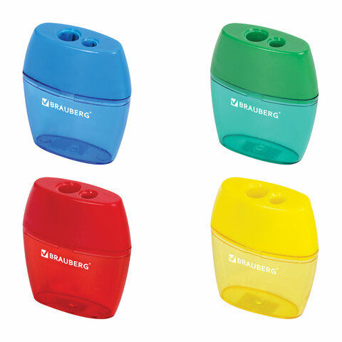 

Точилка Brauberg Diamond Dual, с контейнером, ассорти, 226941, 12 шт, Разноцветный