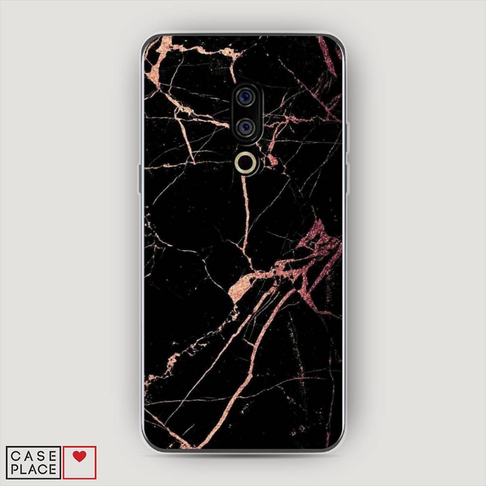 фото Чехол awog "мрамор розовое золото" для meizu 15