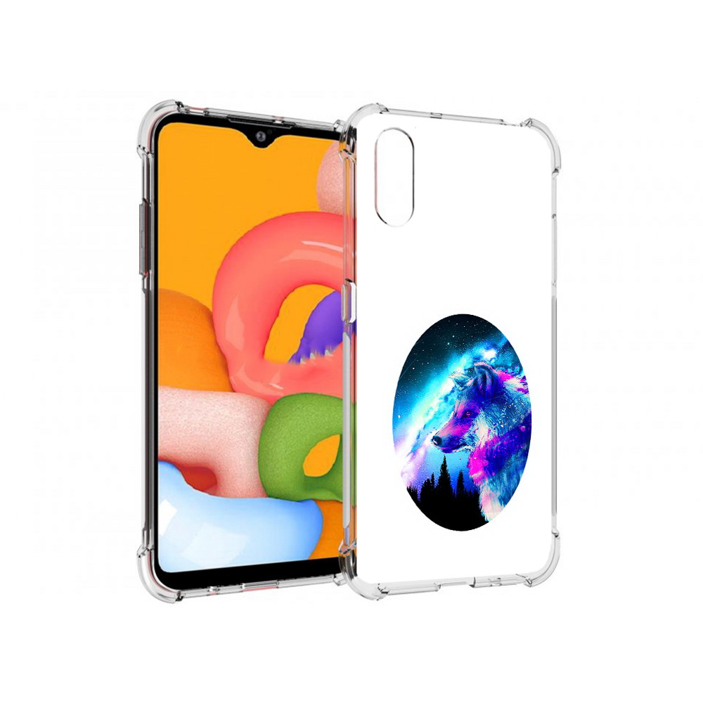 Чехол MyPads Tocco для Samsung Galaxy A01 голубой волк (PT144711.509.293)