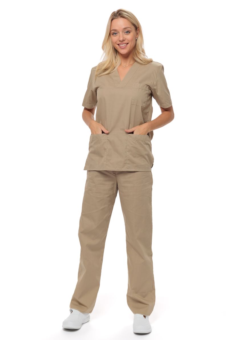 фото Костюм медицинский женский medicalwear хирург 109 бежевый 42 ru