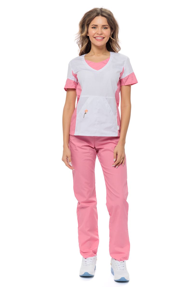 фото Костюм медицинский женский medicalwear киса 124 розовый 40 ru