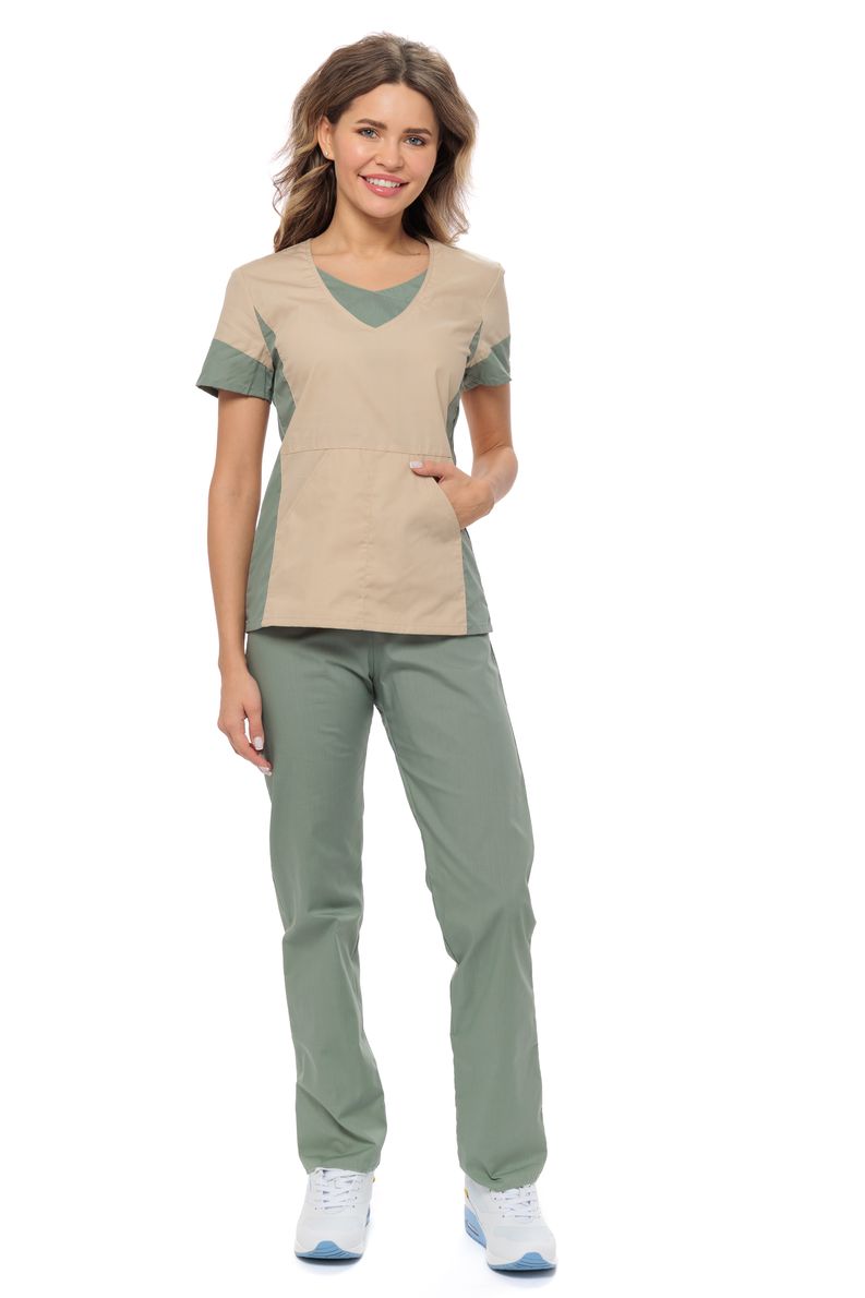 фото Костюм медицинский женский medicalwear киса 124 бежевый 44 ru