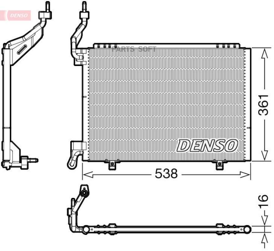 

Радиатор Кондиционера DENSO dcn10038