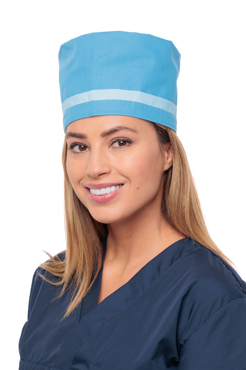 

Шапочка медицинская женская MedicalWear 735 голубая 56-62 RU, Голубой, 735