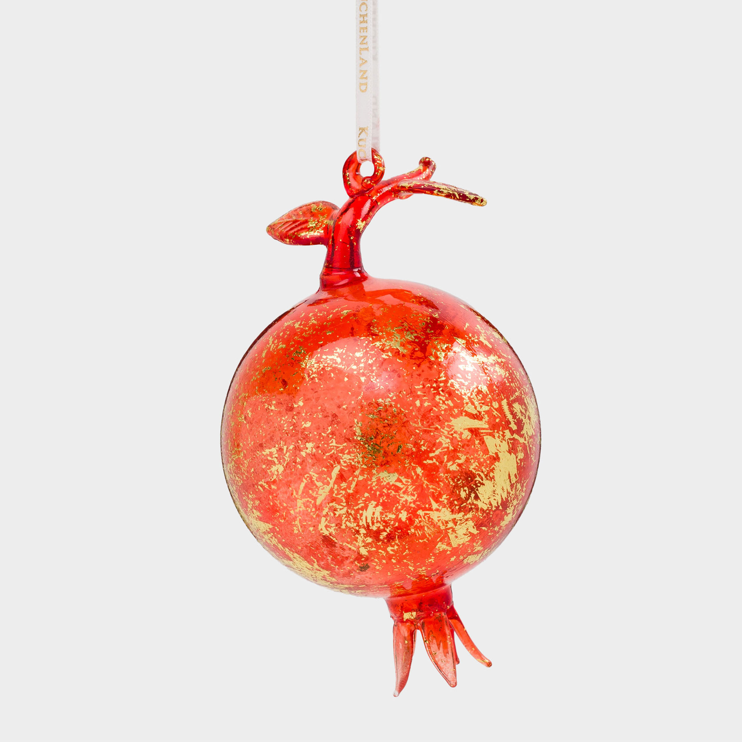 

Игрушка елочная, 10 см, стекло, красная, Гранат, Figure christmas, Красный