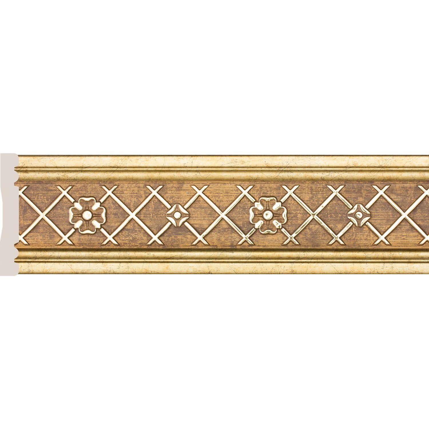 

Багет Cosca, Молдинг 80-1 Трельяж, античное золото, W1080-1/G327