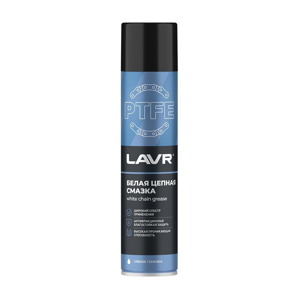 

Смазка цепи LAVR moto 400 мл белая c ptfe, 400 мл