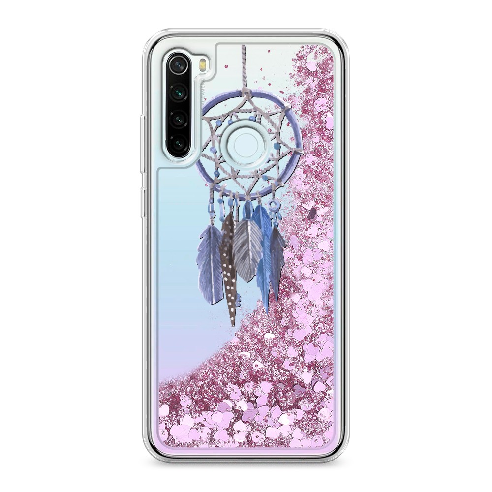 

Жидкий чехол с блестками "Синий ловец снов акварель" на Xiaomi Redmi Note 8T