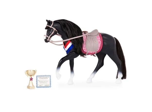 Лошадь для куклы Lori породы Ирландская тяжелоупряжная, вороная L38010 лошадь для куклы new canna horse ranch 30х23х7 см фигурка лошадка
