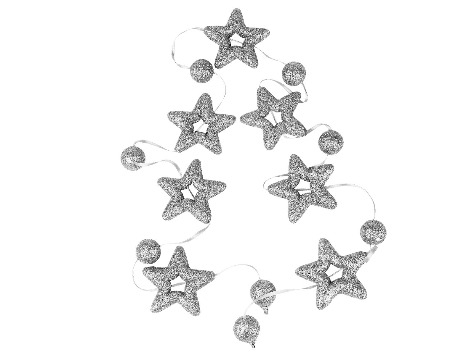 

Гирлянда-растяжка из звезд Christmas DeLuxe белая 165 см, Белый