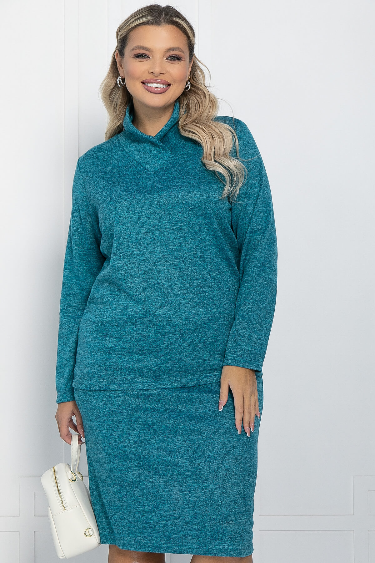 

Костюм женский LT Collection Клавдия бирюзовый 48 RU, Клавдия