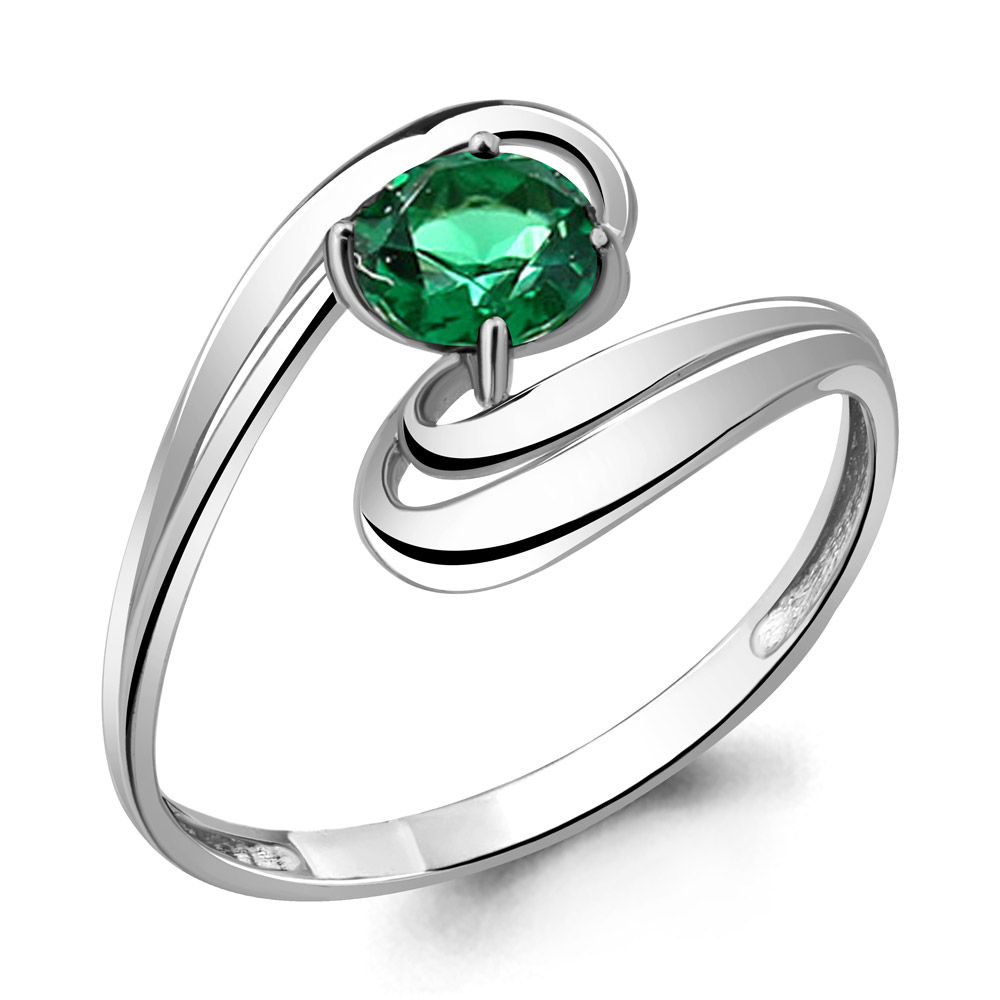 

Кольцо из серебра с изумрудом р. , Aquamarine 65204П_925_р, 65204П_925_р
