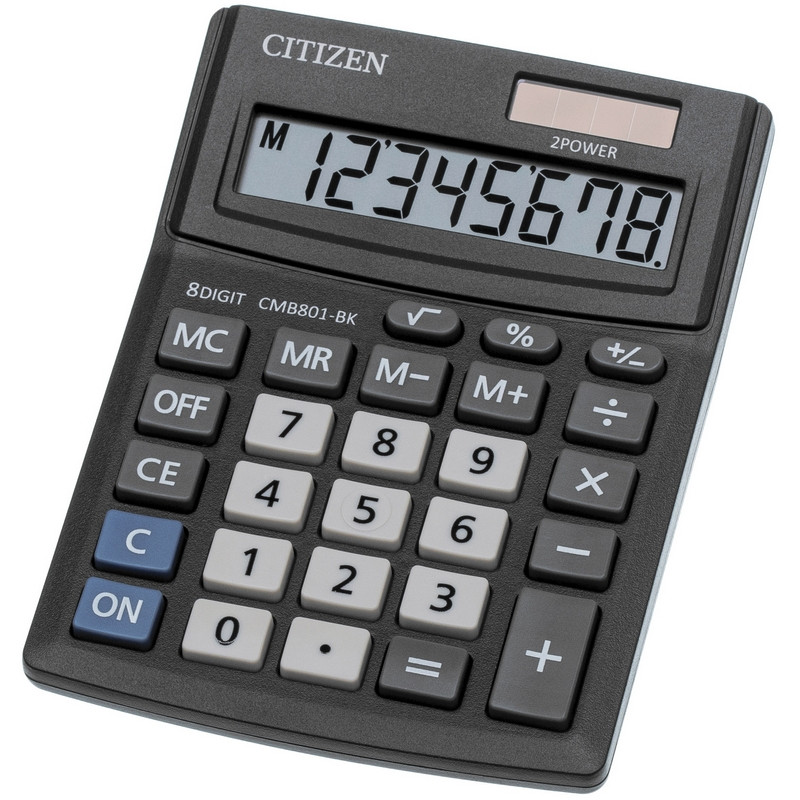 

Калькулятор настольный КОМПАКТНЫЙ CITIZEN BusinessL CMB801-BK 8раз. Черн