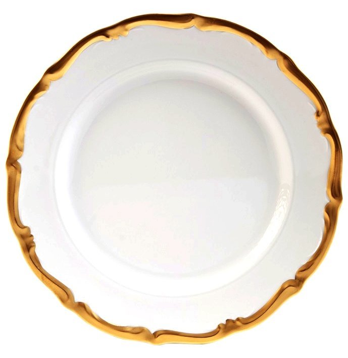 

Тарелка 25 см 1 шт Porcelaine Czech Gold Hands "Мария-Тереза Широкая отводка" 172117