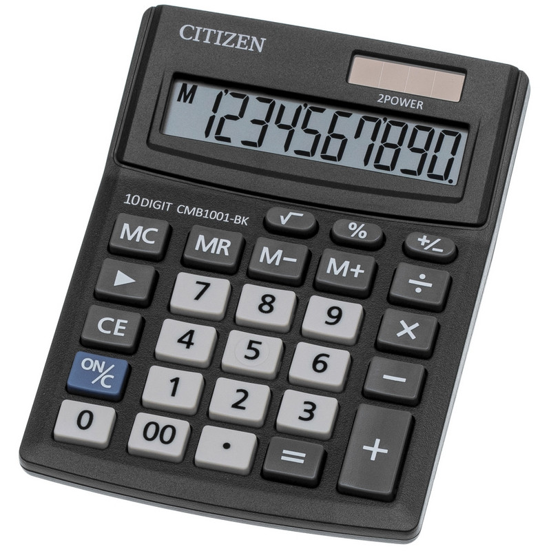 

Калькулятор настольный КОМПАКТНЫЙ CITIZEN BusinessL CMB1001-BK 10раз.Чер