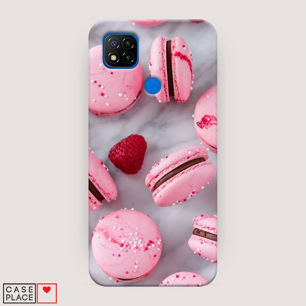 фото Пластиковый чехол "макарони с малиной" на xiaomi redmi 9c awog