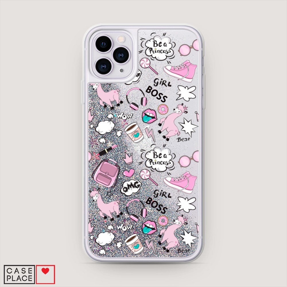 

Чехол Awog на Apple iPhone 11 Pro Max / Айфон 11 Pro Max "Стильная лама", Разноцветный, 12291-1