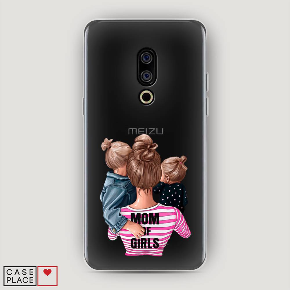

Чехол Awog на Meizu 15 "Mom of Girls", Синий;розовый;черный, 72650-6