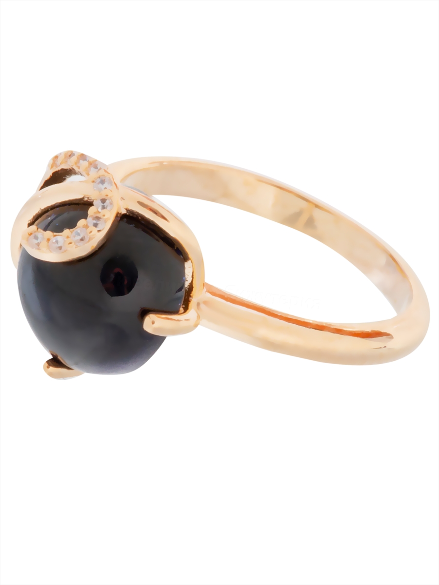

Кольцо из бижутерного сплава р. 17 Lotus Jewelry 3043R-09bs, авантюрин/циркон, 3043R-09bs