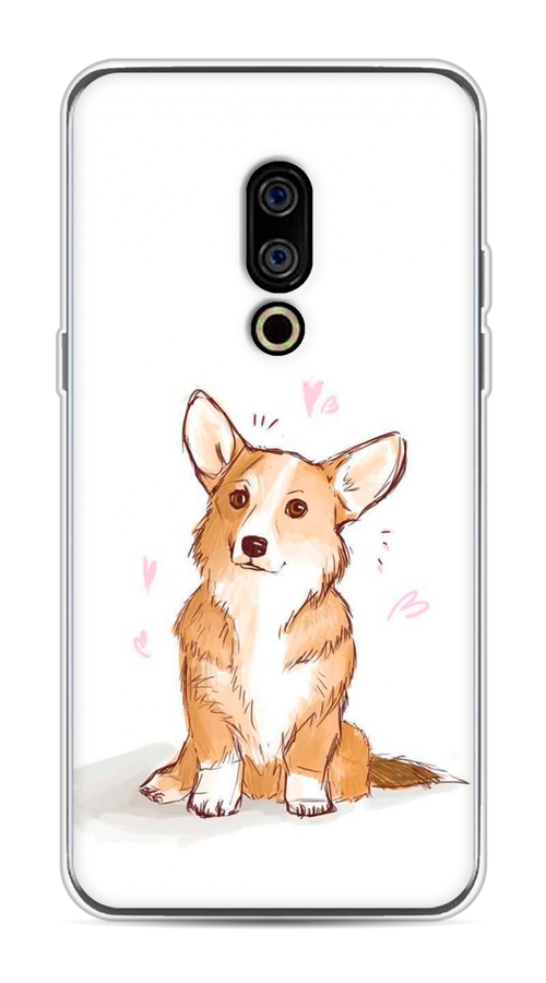 

Чехол Awog на Meizu 15 "Корги любовь", Бежевый;белый, 72650-1