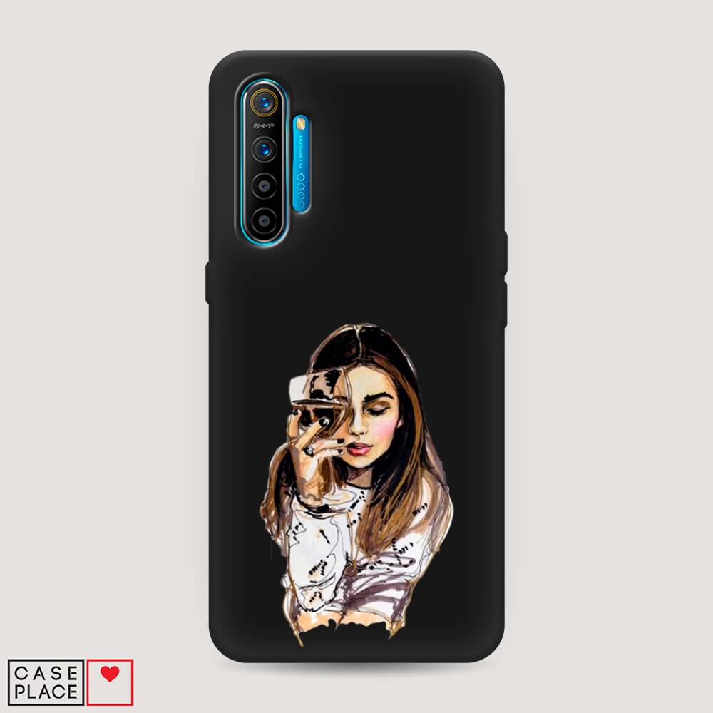 

Чехол Awog на Realme XT "Девушка с бокалом", Разноцветный, 251452-1