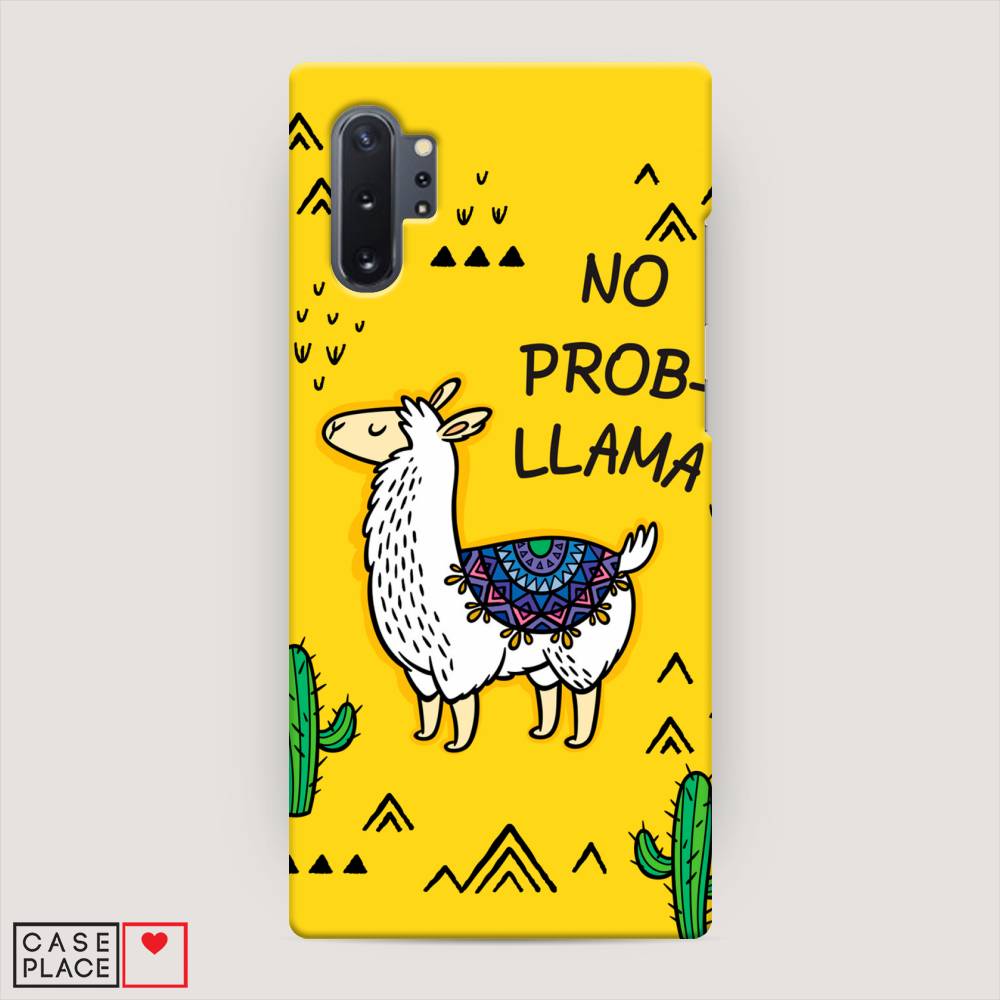 фото Пластиковый чехол "no probllama" на samsung galaxy note 10 + awog