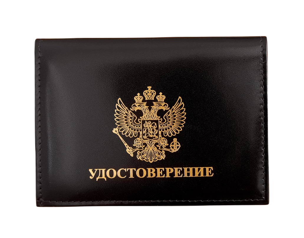 Обложка для удостоверения унисекс Leather Collection LC-UDSH-33 черная