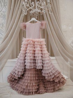 

Платье детское Роскошь с детства Алиса, пудровый, 104, Розовый, Алиса