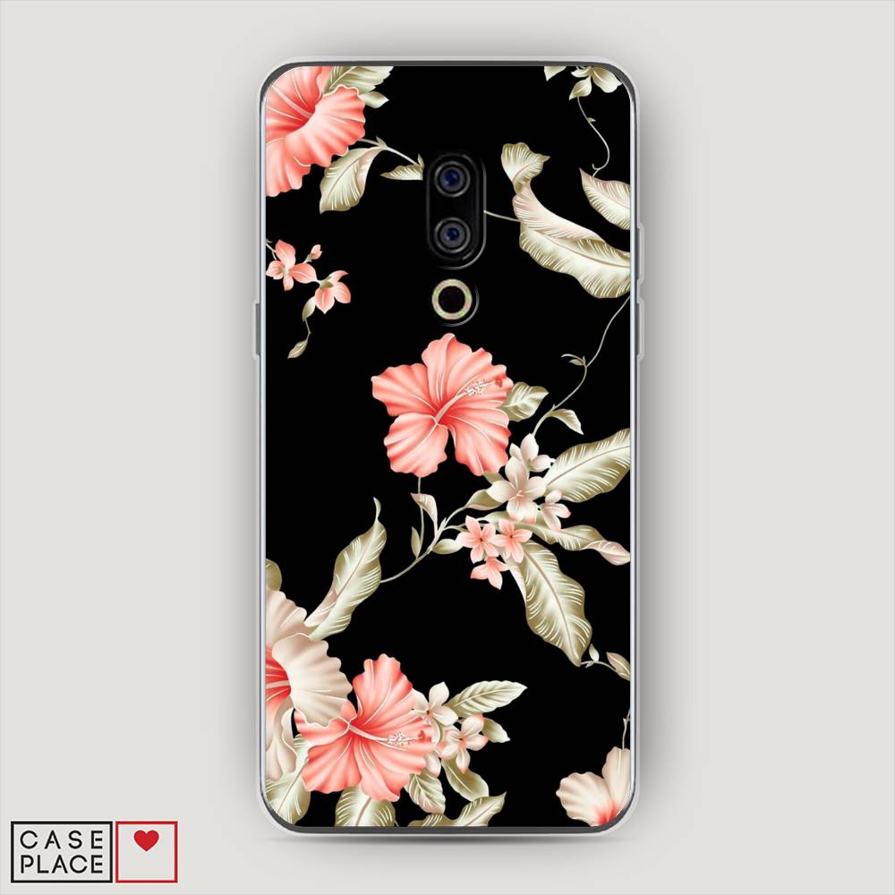 

Чехол Awog на Meizu 15 "Цветы на черном", Черный;розовый, 72650-8