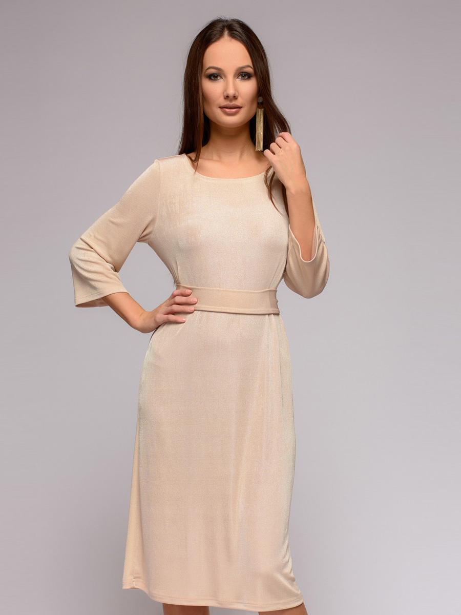 

Платье женское 1001dress DM01407GL золотистое 46 RU, DM01407GL