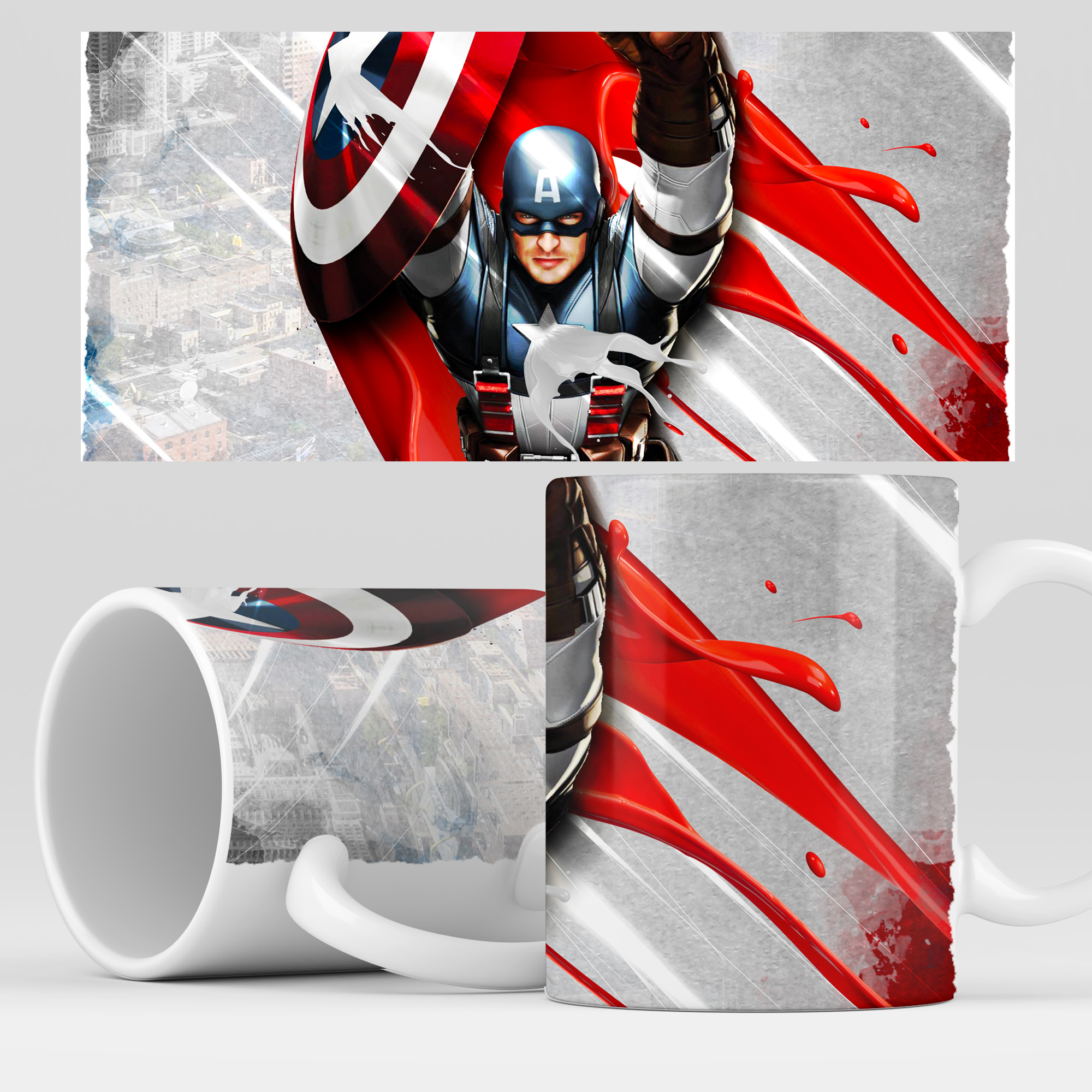 фото Кружка rocketcup с принтом "капитан америка" capitan america