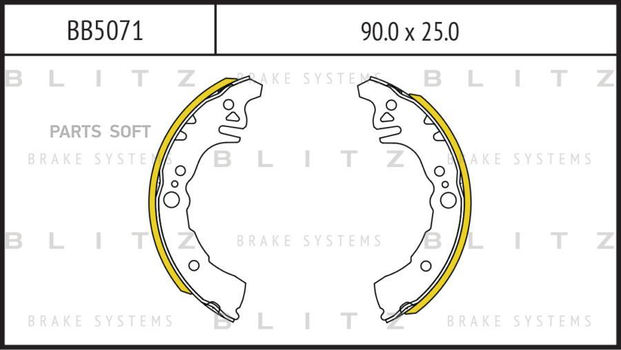 

Колодки тормозные BLITZ барабанные BB5071