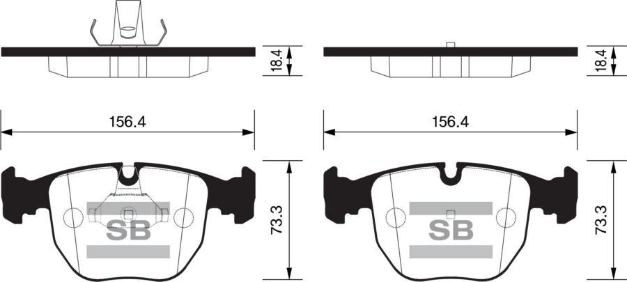 

SANGSIN BRAKE SP2166 Колодки BMW 535,540 E39/740 E38/X5 WVA21642/21486 1шт