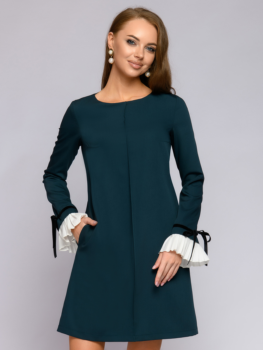 

Платье женское 1001dress DM01092MG зеленое 50 RU