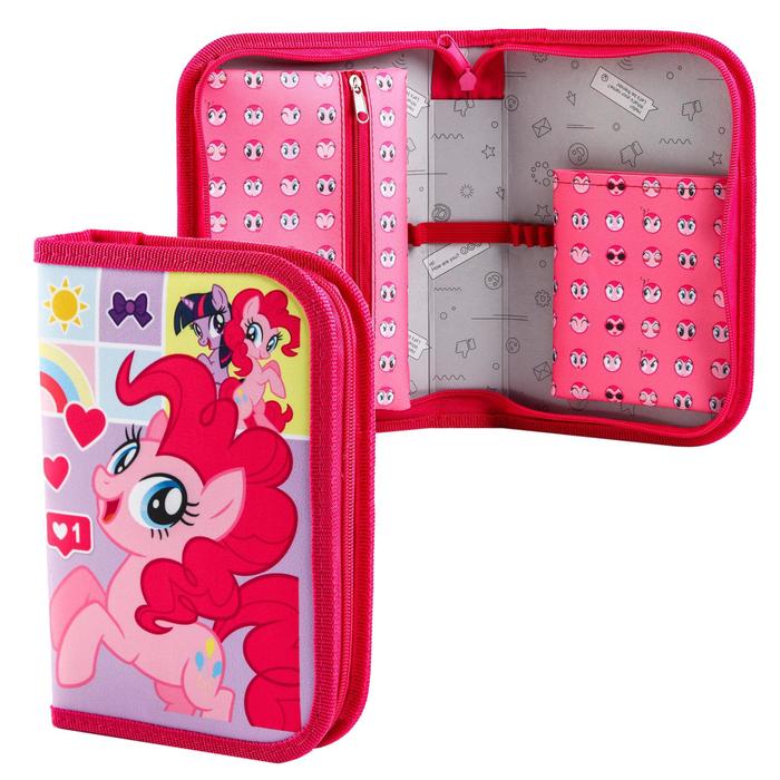 Пенал каркасный 1 секция 140х210х40 мм откидной карман тканевый My Little Pony 859₽