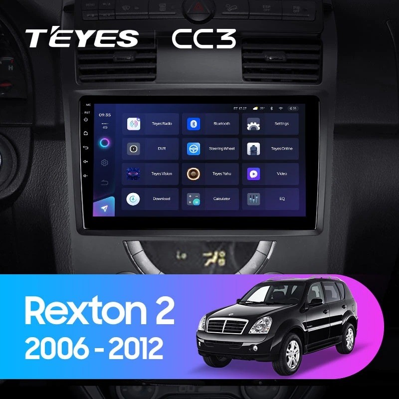 Штатная магнитола Teyes CC3 432 SsangYong Rexton Y250 2 2006-2012 3978500₽
