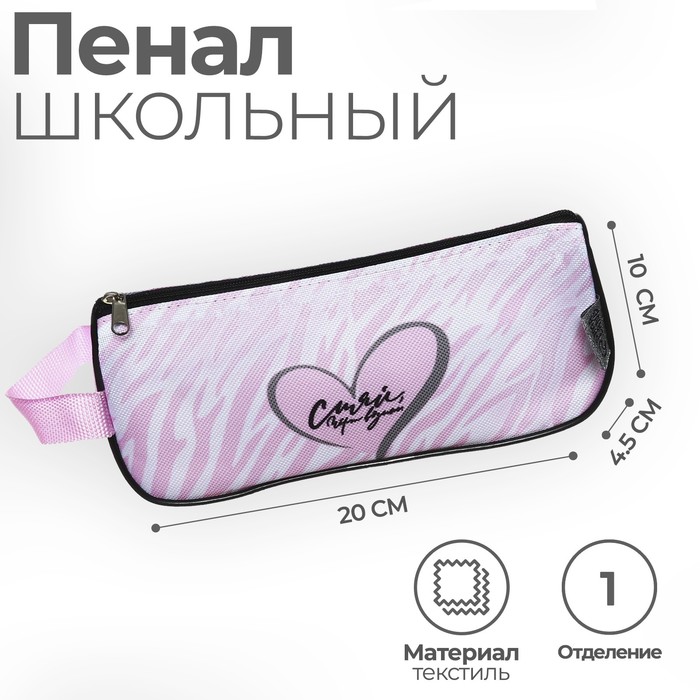 

Пенал мягкий 1 отделение, 100 х 200 х 45 мм, объемный, с ручкой "Сияй", Фиолетовый
