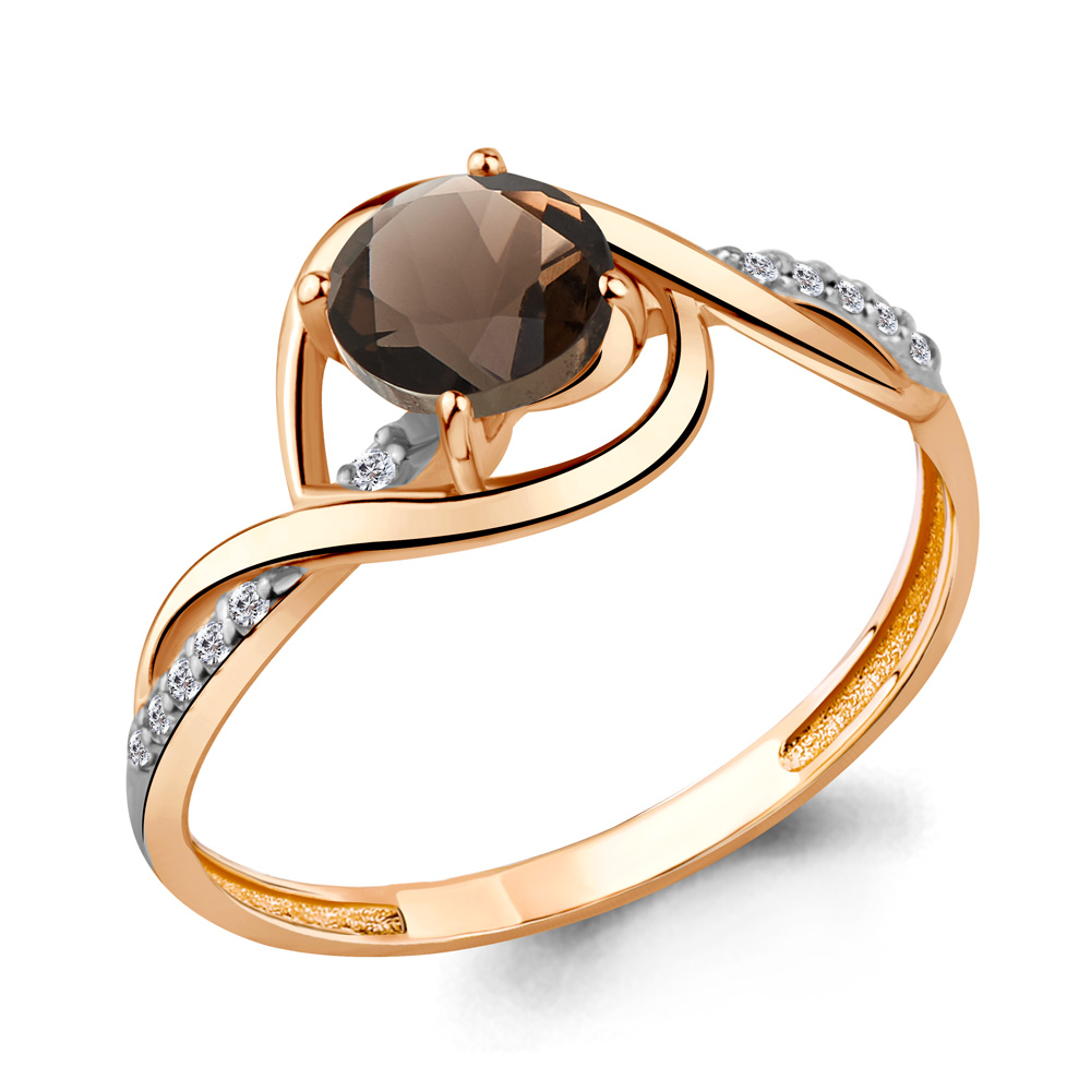 

Кольцо из серебра с кварцем р.  Aquamarine 6520701А_925_з, 6520701А_925_з